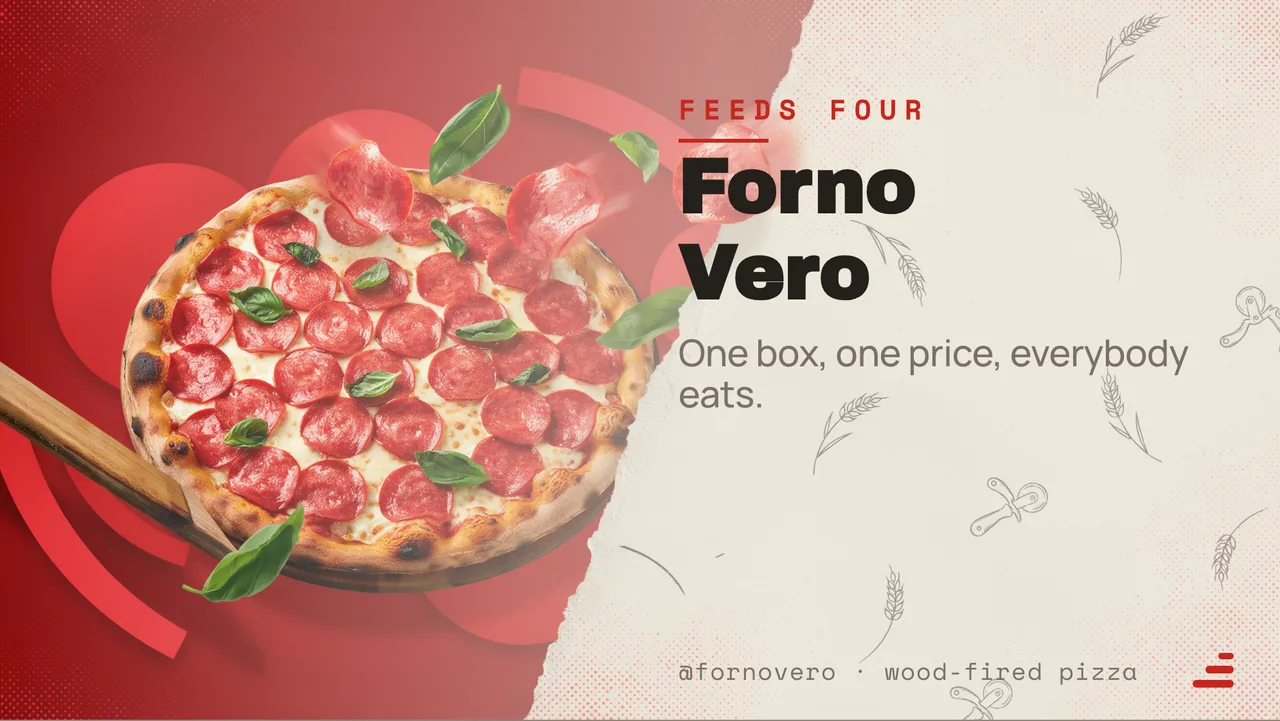 Pizzeria family combo offer board · Landscape digital signage template preview