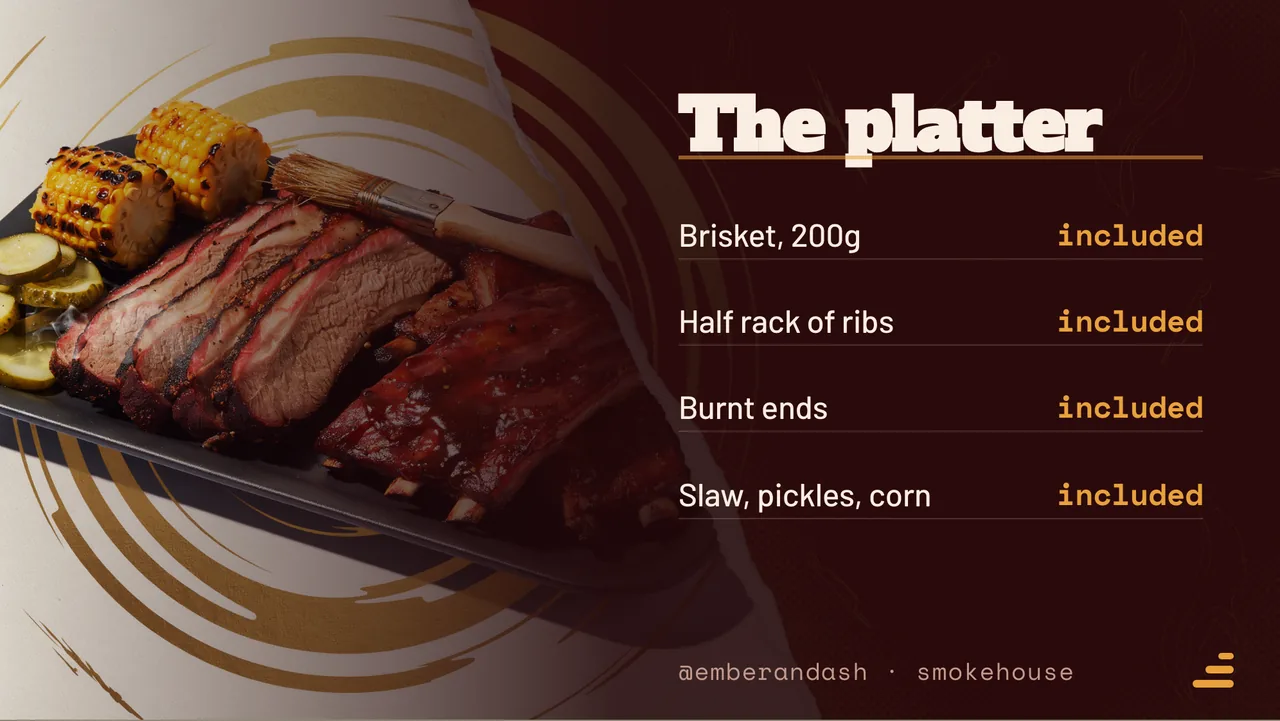 Smokehouse sharing platter board · Landscape for Ember & Ash: slide 2 of 4, the priced menu of dishes